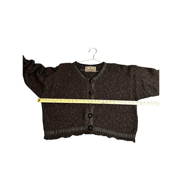 Hot Knots Handmade Button-Up Cardigan Sweater Boho Cottagecore Vintage Look - Picture 7 of 14